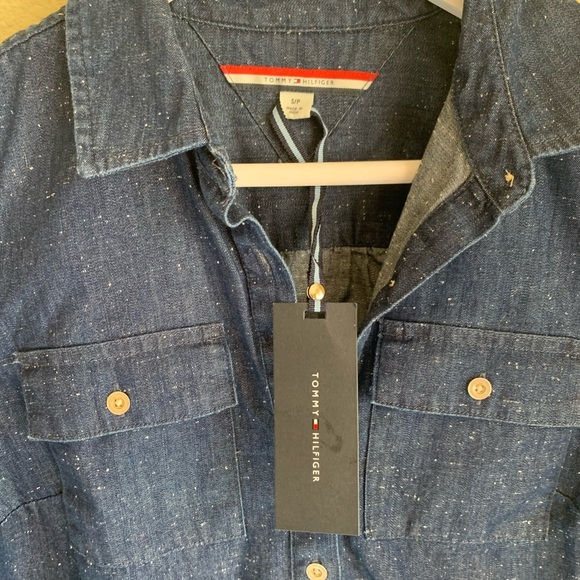 NWT TOMMY HILFIGER Denim Pullover Dress - Picture 8 of 8